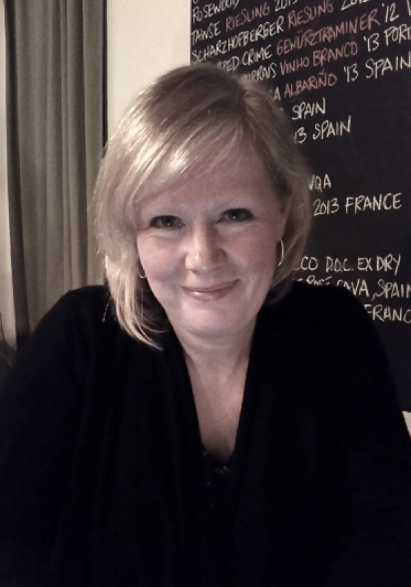 Heather looking at camera, smiling